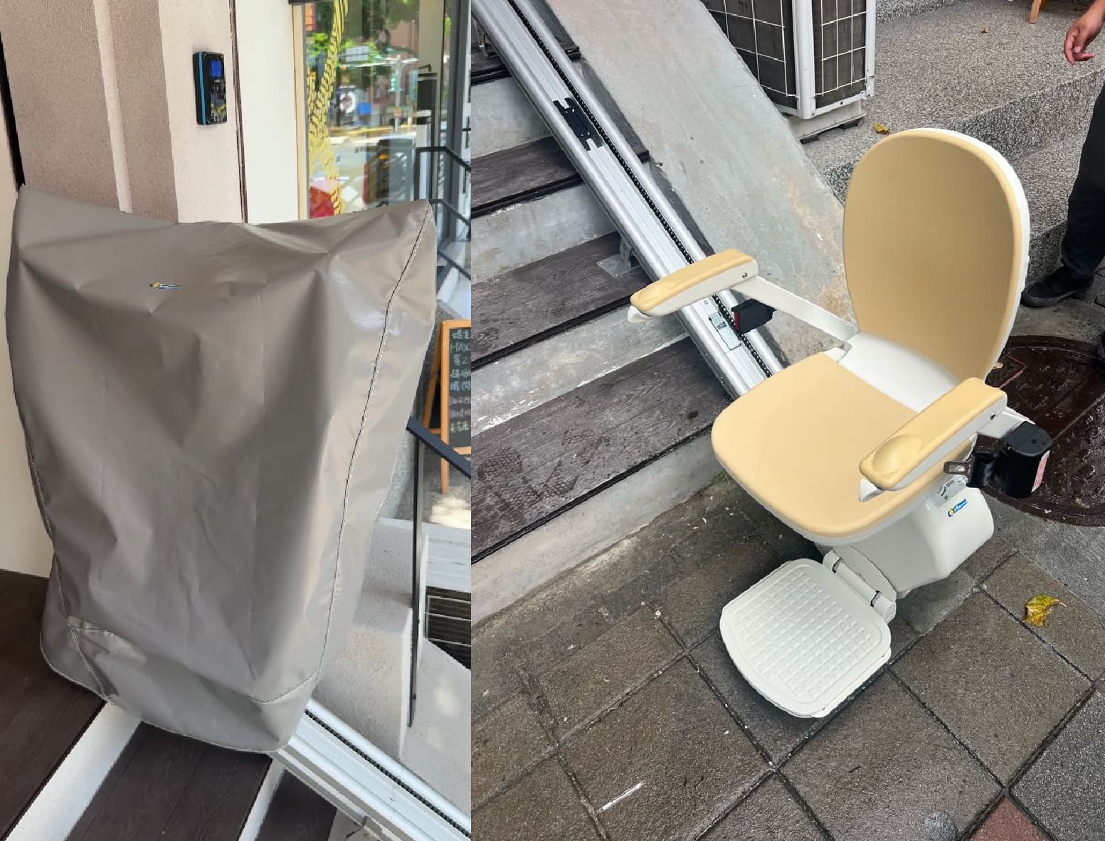 戶外型樓梯升降椅 防水椅罩設計